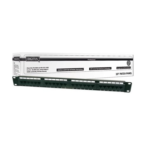 DIGITUS 24 PORT CAT6 PATCH PANEL (DN-91624U) DIGITUS 24 PORT CAT6 PATCH PANEL (DN-91624U)