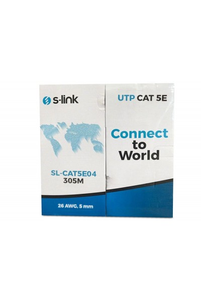 S-LINK SL-CAT608 305M UTP CAT6 KABLO GRİ