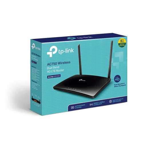 TP-LINK ARCHER MR200 AC750Mbps N LTE 4G ROUTER TP-LINK ARCHER MR200 AC750Mbps N LTE 4G ROUTER