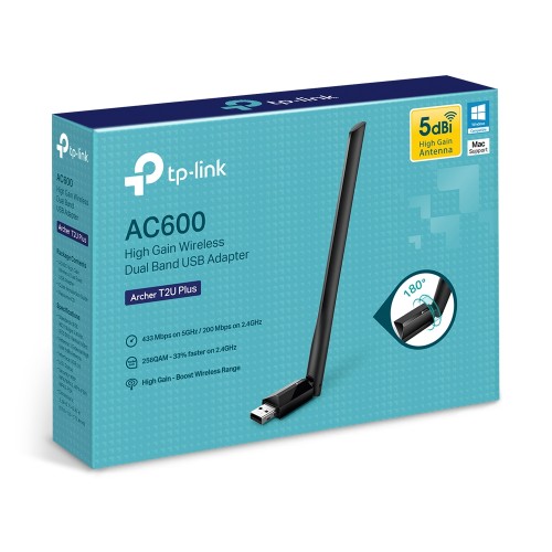 TP-LINK ARCHER T2U PLUS AC600 D.BAND USB ADAPTÖR TP-LINK ARCHER T2U PLUS AC600 D.BAND USB ADAPTÖR