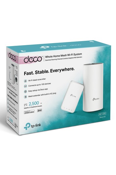 TP-LINK DECO E3 1200 TÜM EV İÇİN MESH SİSTEM-İKİLİ