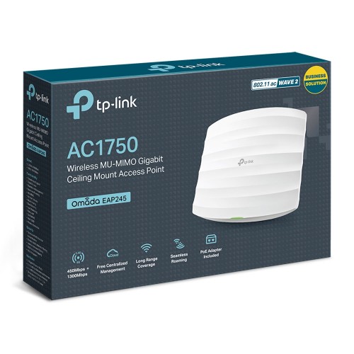 TP-LINK EAP245 AC1750 KABLOSUZ DUALBAND GIGABIT TAVAN TİPİ AP
