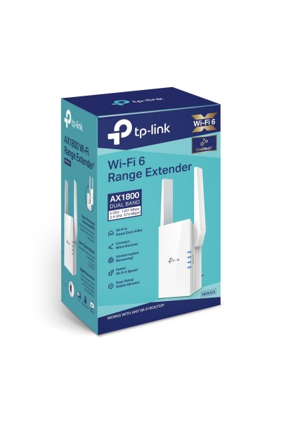 TP-LINK RE605X AC1800 DB MENZİL GENİŞLETİCİ WIFI6