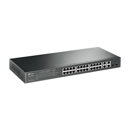 TP-LINK T1500-28PCT 24P 10/100 + 4PORT GIGABIT 24 PORT POE SWITCH (TL-SL2428P)