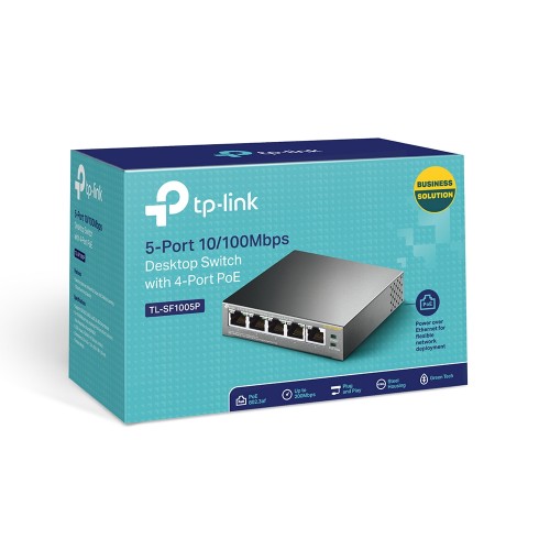TP-LINK TL-SF1005P 5 PORT 10/100 SWITCH+4 POE TP-LINK TL-SF1005P 5 PORT 10/100 SWITCH+4 POE