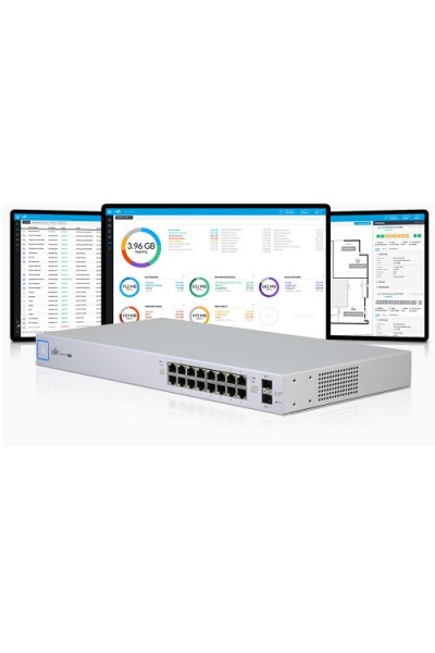 UBIQUITI UNIFI US-16 16 PORT POE SWITCH 2 SFP (US-16-150W)